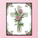 DIY Heart of Rose Partial Embroidery Set Canvas Artworks Home Wall Decorations