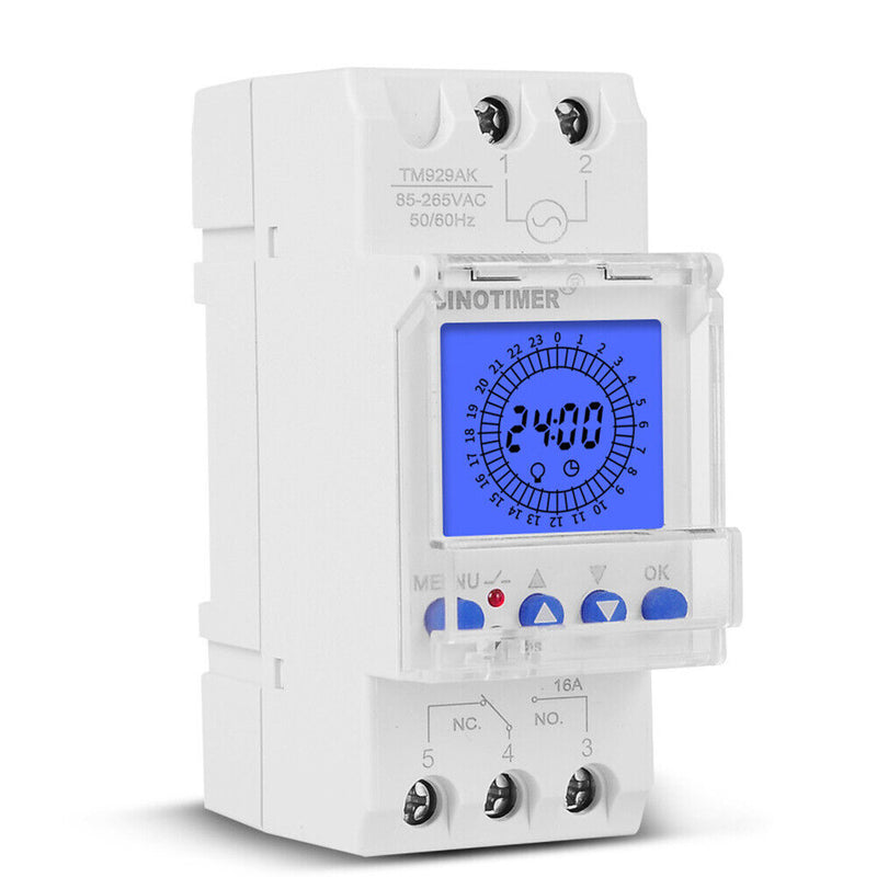 TM929AKL Digital 24h 85-265V Din Rail Smart Analog Timer Switch (16A) Newly
