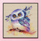 11CT Full Cross Stitch Cute Owl Stamped DIY Cotton Thread Needlework Animal Art