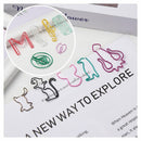 Shape Stationery Metal Clamp Color Paper Clip Boxed shape Folder Memo Clamp