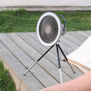 8000mAh Outdoor 3 in 1 LED Light Desktop Cooling Ceiling Fan (Dark Grey)