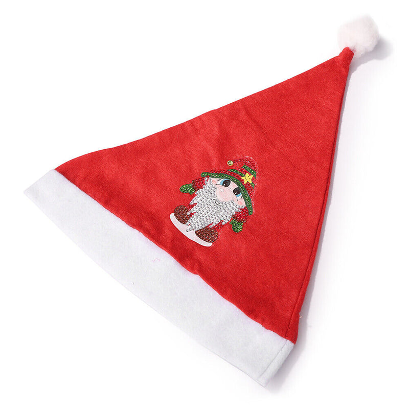 DIY 5D Diamond Painting Kit Rhinestone Christmas Hat Animal Drawing Crafts Gifts
