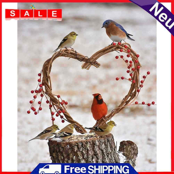 DIY Hand Painted Paint By Numbers Oil Canvas Pictures Love Birds Kit Room Decor
