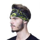 Printed Lycra Yoga Headband Bandanas Fitness Hair Band Headdress (Green) Newly