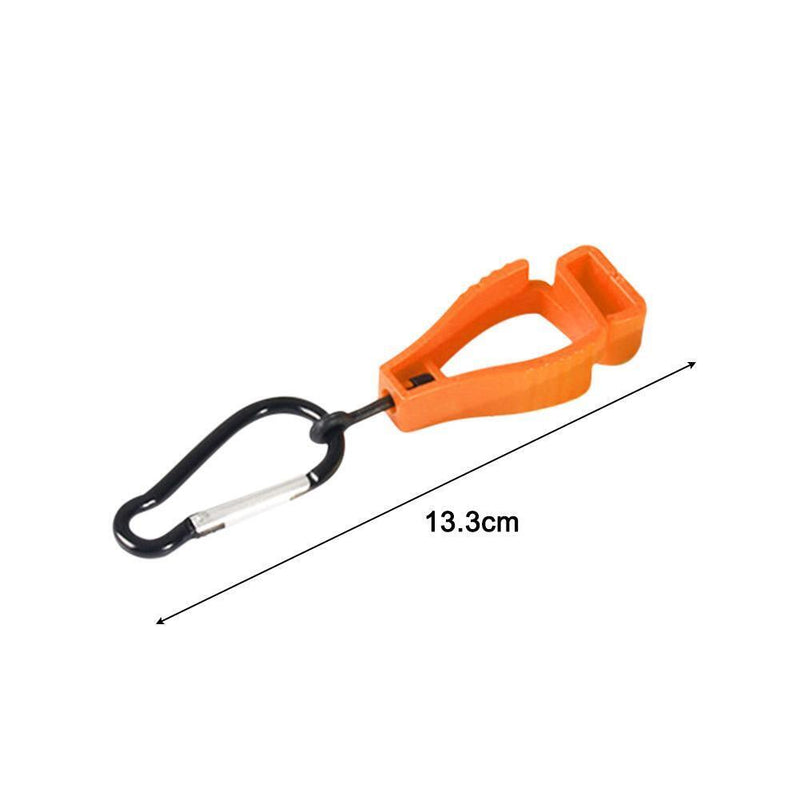 6pcs Glove Grabber Clamp Catcher Safety Working Clip Holder Hanger (Orange)