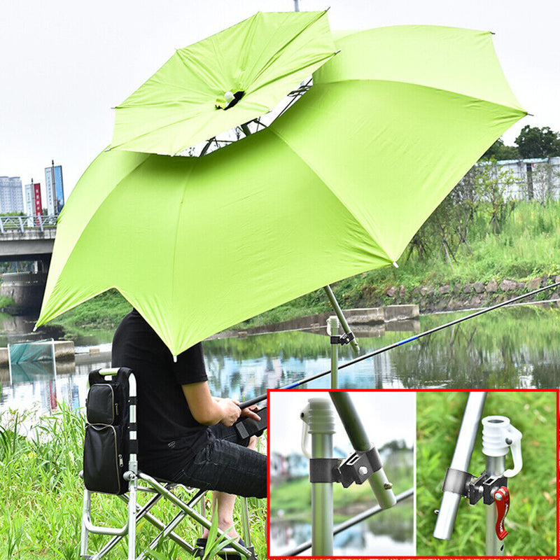 Universal Fishing Umbrella Connector Adjustable Fixed Clip Bracket (Gray) Newly