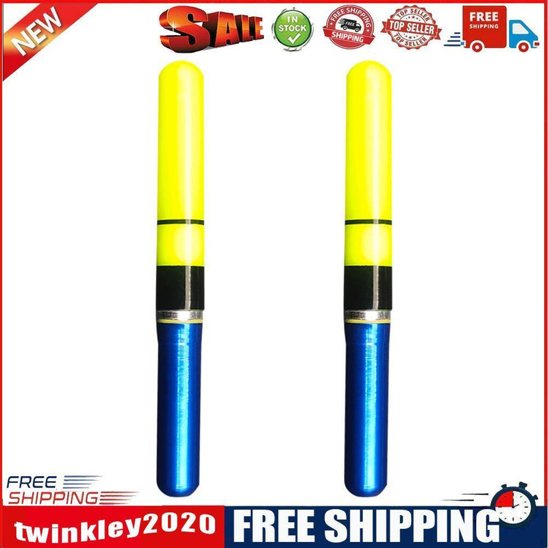 2pcs Luminous LED Light Stick Electronic Sea Fishing Rod Float Tube (Green)