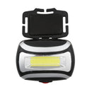 800 Lumens 3W COB Headlight LED 3 Modes Headlamp Emergerncy Torch (Black)