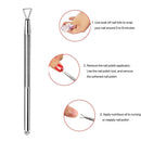 Dual-ended Cuticle Pusher Stick Rod Set Nail Gel Cleaner Nail Polish Remover