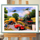 Full Round Diamond Painting DIY Kit Farm Truck 5D Rhinestone Mosaic Art Picture