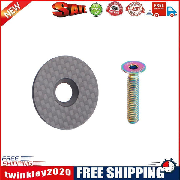 RISK Bicycle Headset Cover Carbon Fiber MTB Road Bike Stem Top Cap (31.8mm)