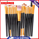 15pcs Long Rod Plastic Makeup Brushes Set Skin-friendly Versatile Cosmetic Brush