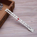 6'' Metal Hand Patchwork Ruler Sewing Gauge for Measuring Stitch Length Newly