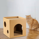 Cat Sleeping Bed House Corrugated Paper Scratcher Kennel Nest for Pets Kittens