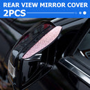 2pcs Car Rearview Mirror Sun Visor Shade Rain Shield Cover Eyebrow Diamond Gu