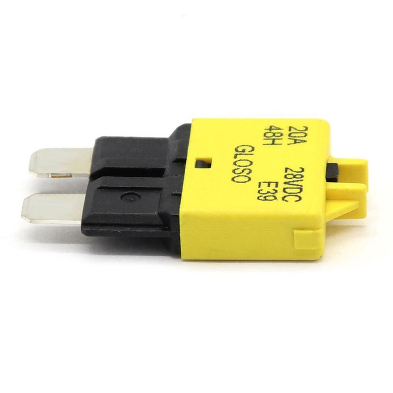 DC32V Manual Reset ATC Circuit Breaker Blade Fuse for Car Boat(20A Yellow)