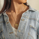 Women Girls Party Necklace Jewelry Fashion Heart Butterfly Diamond Photo Pend