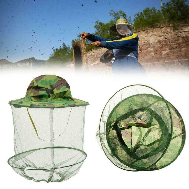 Beekeeping Cowboy Hat Mosquito Bee Insect Net Hat Cap Head Protectors Face J2P5