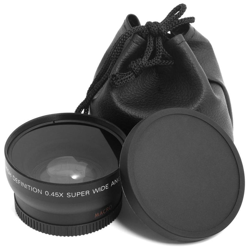 HD 0.45 x 52mm Super Camera Wide Angle Lens with Macro Lens and Carrying Case