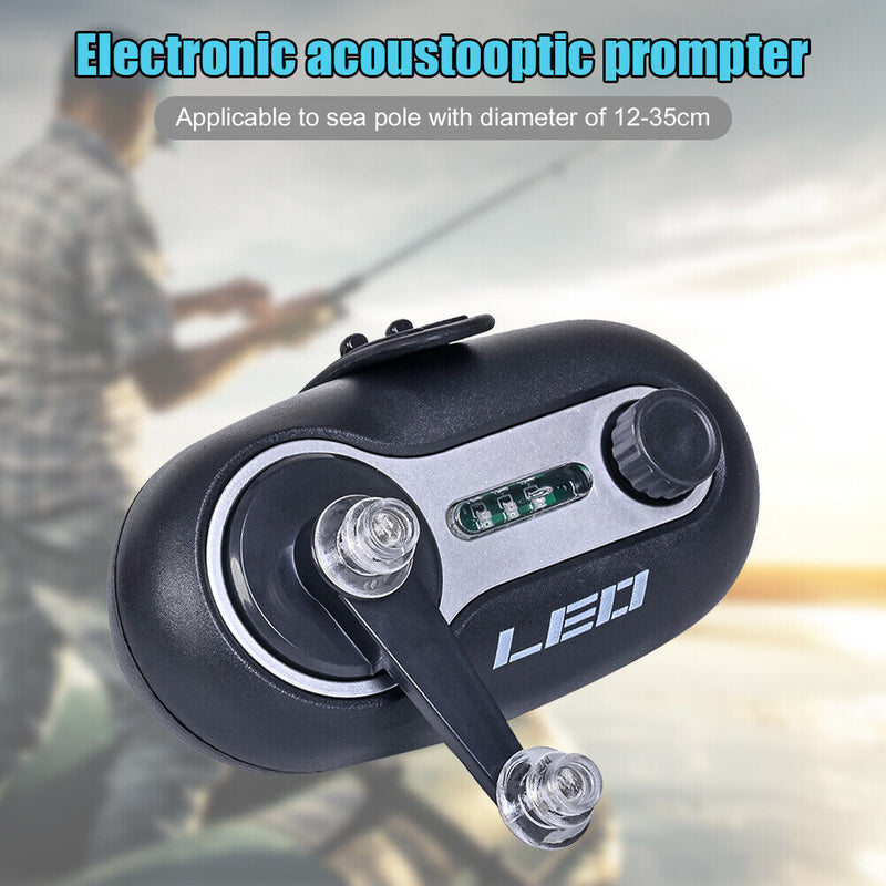 #A Sound Light LED Fish Bite Alarm Buzzer on Sea Rod Night Fishing Pole Tip Aler