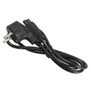 1M EU 3 Prong 2 Pin AC Laptop Power Cord Adapter Cable Black