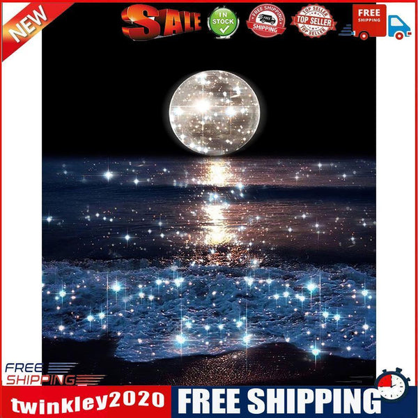 Sea Moon Oil Paint By Numbers Kit DIY Frameless Acrylic Picture On Canvas