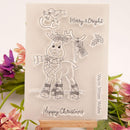 Xmas Elk Pattern DIY Transparent Clear Stamp Silicone Album Card Seal Decoration