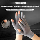 3 Fingers Cut Fishing Gloves Anti-Slip Sunscreen Angling Gloves (Gray)