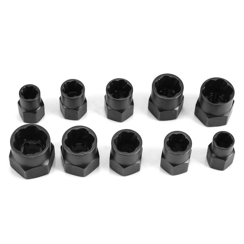 10pcs Damaged Nut Bolt Remover Kit Stud Extractor Broken Bolt Screw Remover