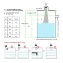 Ultrasonic Water Tank Level Meter Sensor w/Time Alarm Transmitter Receiver