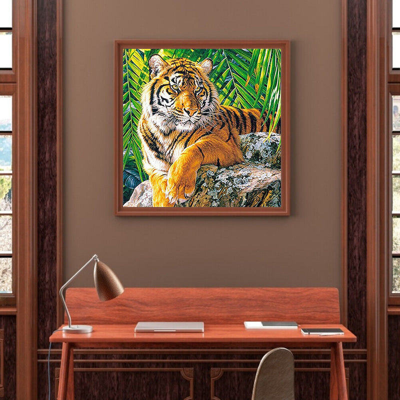 5D DIY diamond painting full circle diamond tiger w798