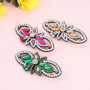 3pcs Girl Elegant Crystal Hair Clip DIY Butterfly Hollow Hairpin Women Bars