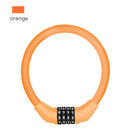 Bicycle Locks 4 Digit Password MTB Road Bike Security Cable Lock (Orange) Newly