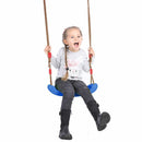 Plastic Garden Swing Kids Hanging Seat Toys with Height Adjustable Ropes