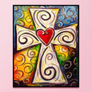 Full Embroidery Stamped Crucifix DIY 11CT Eco-Cotton Thread Cross Stitch Craft