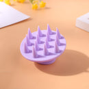Point Tip Silicone Scalp Shampoo Massage Brush Head Acupoint Comb (Purple) Newly