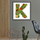 5D DIY Diamond Painting Christmas Letter K Full Round Drill Mosaic (W1099)