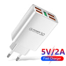 Universal 2A 5USB Smartphone Charge Adapter Mobile Phone Charger Head Accessory
