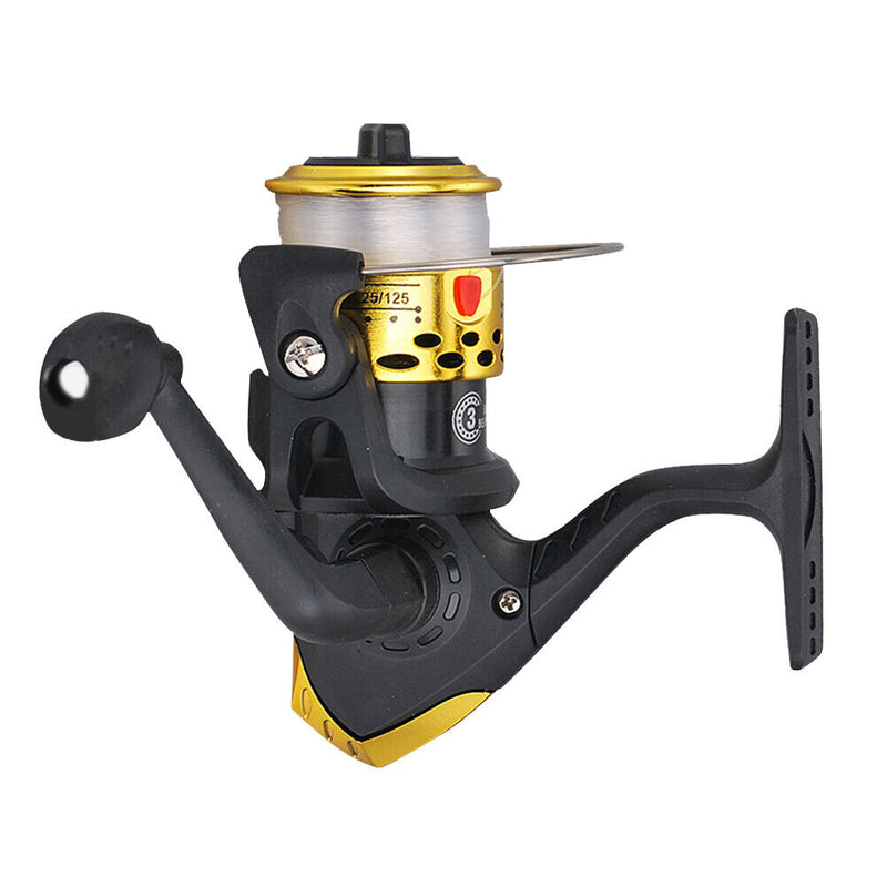 Spinning Reel 3BB Spool Wire Cup Gear Ratio 5.1/1 Sea Fishing Reel (Yellow)