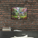 Round Diamond Painting Embroidery Picture Castle House Needlework Home Mosaic