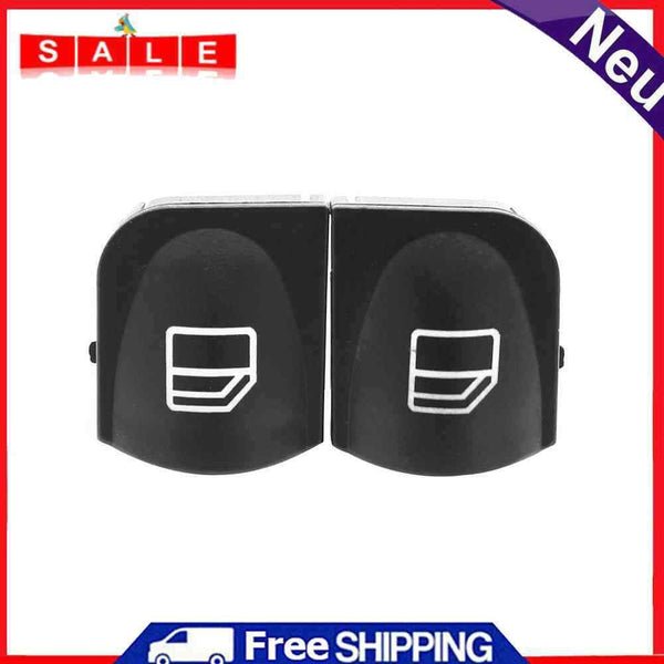 2pcs Master Power Window Switch Repair Cap Button Cover for Mercedes-Benz W203