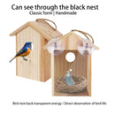 Window Birdhouse with Strong Suction Cups and Outdoor Lanyard See-through`