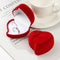 Exquisite Double Ring Storage Box Ring Display Box Velvet Jewelry Box Red Rose