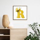 5D DIY Diamond Painting Kits Bee Letter R Full Round Drill Wall Decor Art Cra