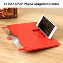 10 inch Smart Phone Magnifier Holder Video Amplifier Enlarger Stand (Red) Newly