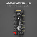 JEYI 4-pin PWM Cooling Fan HUB Cooler Splitter Extension Adapter with 60cm Cable