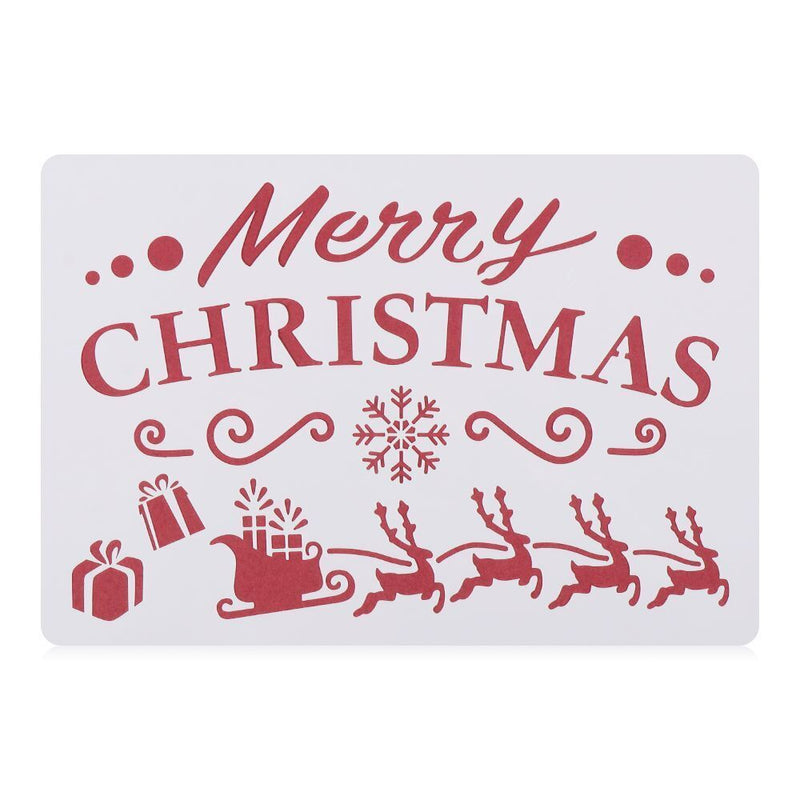 Decorative Merry Christmas Scrapbooking Layering Stencils Painting Template
