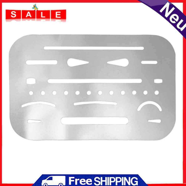 Stainless Steel Erasing Shield Hollow Out Drawing Drafting Rulers Tool
