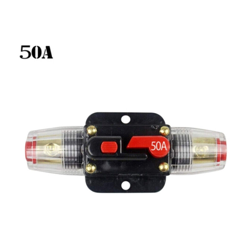 50A Circuit Breaker Automatic Reset 12-42V Car Marine Boat Fuse Holder