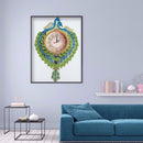 DIY Part Special Shaped Diamond Clock Mosaic Painting Kit (Peafowl 1 DZ622)